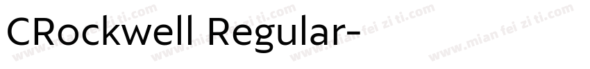CRockwell Regular字体转换